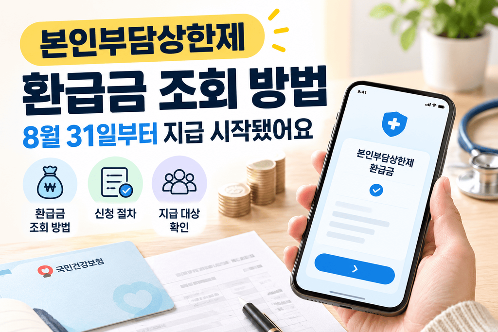 본인부담상한제 환급금 조회 방법, 8월 31일부터 지급 시작됐어요 건강보험썸네일 1024x683